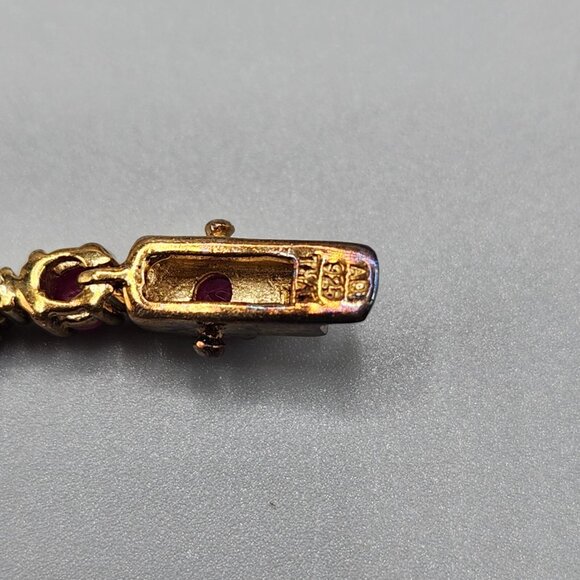 Tri Color Tennis Bracelet Stacking Ring Set Cubic Zirconia ADI 925 Thai Silver - Picture 12 of 13